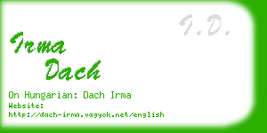 irma dach business card